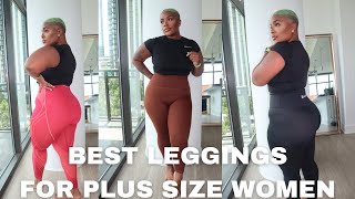 THE BEST LEGGINGS FOR PLUS SIZE WOMEN THAT STAY UP  Black Owned Brands  Gymshark  MORE [upl. by Nima]