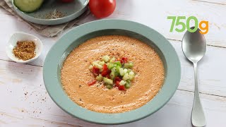 Recette du gaspacho andalou facile et rapide  750g [upl. by Dearden111]