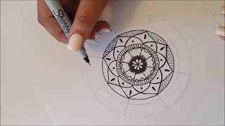 Mandala paso a paso y tips  Dibujo Rapido [upl. by Eesyak]