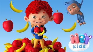 Epler og Bananer 🍎 Frukt sang 🍌 Barnesanger på Norsk  HeyKids [upl. by Suhploda38]