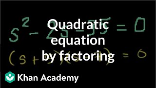 Solving a quadratic equation by factoring  Algebra II  Khan Academy [upl. by Aeslek]