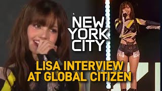 Lisa Interview at Global Citizen Festival New York [upl. by Daugherty702]