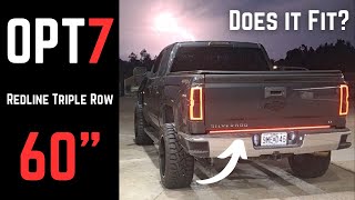 Installing a OPT7 60quot Rear Light Bar on a Chevy Silverado 1500 BRIGHT [upl. by Naihtniroc]