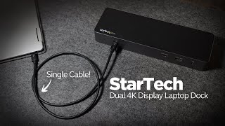 StarTech Dual 4K Display Laptop Dock  96W TB3 USBC TB3CDK2DH [upl. by Eiramasil]