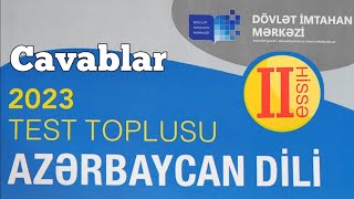 Azərbaycan Dili yeni test toplusu cavabları 2ci hissə 2023 DİM [upl. by Peppi]