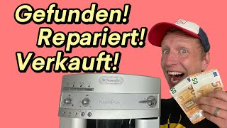 Kaffeevollautomat aus dem Müll repariert und für 100€ verkauft [upl. by Roose]