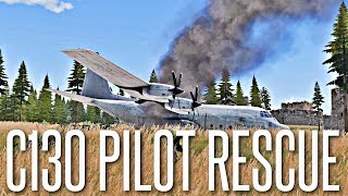 C130 PILOT RESCUE OPERATION  ArmA 3 Milsim [upl. by Meeharbi]