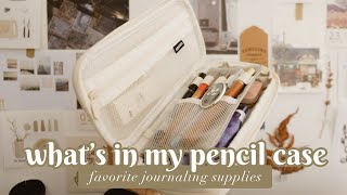 Whats in my pencil case 🪐༘ my favorite tools and stationeries to journal with [upl. by Daigle]