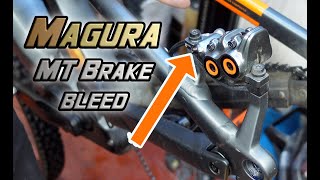 How to bleed Magura MT brakes [upl. by Ahsika]