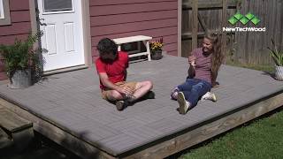 NewTechWood  Using Quick Deck Deck Tiles to Cover an Old Deck [upl. by Doretta453]