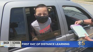 Park Elementary School In Hayward Resumes Classes With Curbside MeetAndGreet [upl. by Rats]