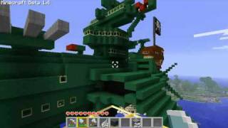 albator captain harlock spaceship arcadia  yamato minecraft [upl. by Ahsennek]