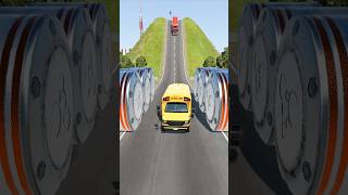 Cars amp School Bus amp Trucks vs Hydraulic Crush  BeamNGDrive shorts beamng [upl. by Asenad]