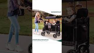 THE BEST QUAD STROLLER COLLAPSIBLE WAGON  AMAZON FINDS [upl. by Ymma464]