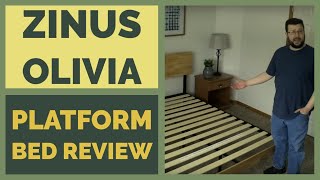 Zinus Olivia Metal and Wood Platform Bed Assembly amp Review [upl. by Amadus]