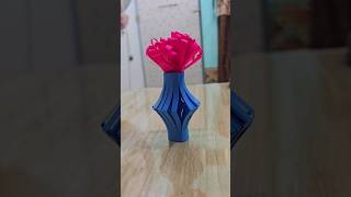 How to make flower pot using paper sheet  Easiest paper craft idea for kids flowerpot papercraft [upl. by Nairrad592]