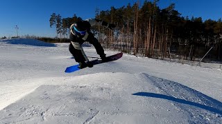 We train the park with my friends  Треним сноупарк с моими хоумис snowboardingbeginners [upl. by Maiga]