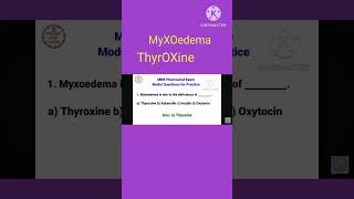 RRB chennai pharmacist di exam thyroid deficiency myxoedema endocrine glands THYROID GLAND THYROXINE [upl. by Fidela934]