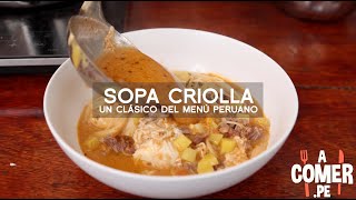 COMO PREPARAR SOPA CRIOLLA FÁCIL Y RÁPIDO  ACOMERPE  COMIDA PERUANA [upl. by Narba860]