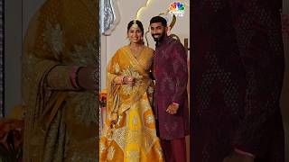 Jasprit Bumrah amp Wife Sanjana Arrive At Radhika amp Anants Wedding  Ambani Wedding  N18S [upl. by Anahahs]