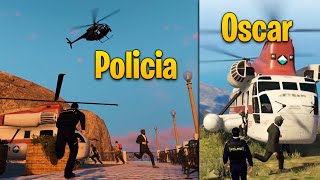 ¡Oscar ESCAPA DE LA POLICÍA  Gta V Roleplay 70 [upl. by Dick110]