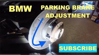 How to Adjust parking brake on BMW [upl. by Leigh659]