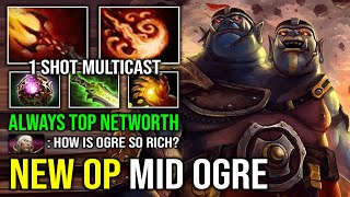 NEW OP MID OGRE 1 Shot Multicast Level 5 Dagon 1v5 Richest Hero Always Top Networth Dota 2 [upl. by Kumler422]