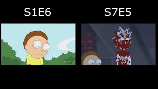 Rick and Morty  S1E6 and S7E5 Ending Synchronized [upl. by Laura328]