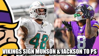 Minnesota Vikings Sign LB Calvin Munson amp WR Trishton Jackson to Practice Squad [upl. by Anitserp]