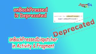 onBackPressed Deprecated  What is the Alternative  Android Studio  Kotlin  ZenTechBytes [upl. by Nerw]