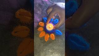 Simple Diwali Rangoli shorts ytshorts viralvideo [upl. by Siwel]