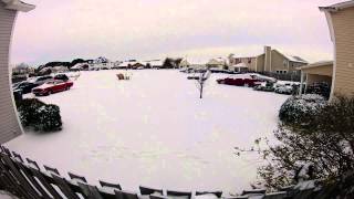 Winterville NC 2014 Massive Snowstorm Time Lapse [upl. by Nollek802]