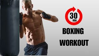 30 Minute Boxing Heavy Bag HIIT Workout  Boxing for Fitness and Fat loss [upl. by Yelmene759]