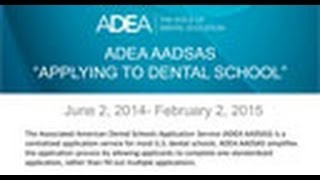 Applying to ADEA AADSAS [upl. by Rebmak]