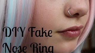 DIY How to Make a Fake Nose Ring [upl. by Esiom]