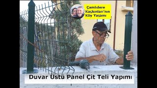 Bahçe Duvarına Panel Çit Teli Nasıl Yapılır Ucuz Ve Pratik kendinyap köyevi inşaat bahçe [upl. by Heidy]