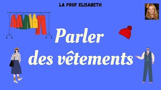 Parler des vêtements en français Niveau A1 de FLE English subtitles available [upl. by Nollat]