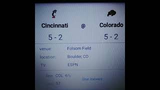 Cincinnati vs Colorado College Football 102624 Prediction [upl. by Ahsahtan]