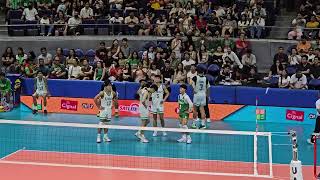 NU vs DLSU  NU Bulldogs survives DLSU to claim twicetobeat advantage  UAAP S86 Mens Volleyball [upl. by Violante]