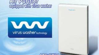 SANYO Virus Washer Air Purifier anti flu virus [upl. by Marl]