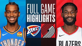 THUNDER at TRAIL BLAZERS  FULL GAME HIGHLIGHTS  November 19 2023 [upl. by Weider]