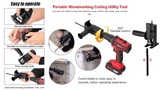 Jigsaw Saw Attachment Kit That Will Change Your DIY Game  Drill to Jigsaw Attachment [upl. by Olgnaed]