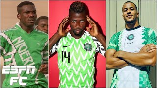 The BEST and WORST Nigeria kits of all time Does the 2018 World Cup kit take the cake  ESPN FC [upl. by Ancier]