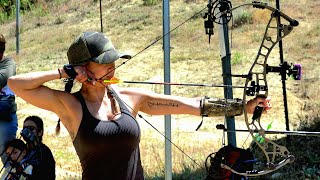 125 Yard Bow Shots amp Arrow EXPLOSIONS Steel Target [upl. by Anohsal]