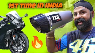 Indias 1st Kawasaki ZX6R to get this Titanium Exhaust  Just rs 15000 [upl. by Kameko]