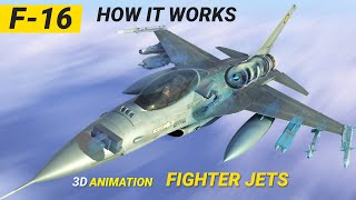 F16 Fighter Jet How it Works  4th Generation Multirole Fighter F16 [upl. by Novla]