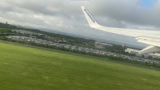 Ryanair B737800 Departing Dublin from the Cabin [upl. by Eneroc]