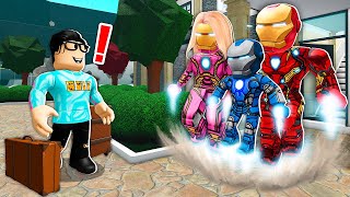 Adopted By IRON MAN Family Roblox [upl. by Heppman681]