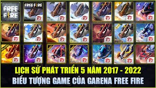 Free Fire  Lịch Sử 5 Năm Phát Triển Logo Biểu Tượng Garena Free Fire 2017  2022  Rikaki Gaming [upl. by Marius]