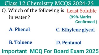 Class 12 Chemistry Chapter 1 Mcq  Chemistry Chapter 1 Mcq Questions [upl. by Meaghan]